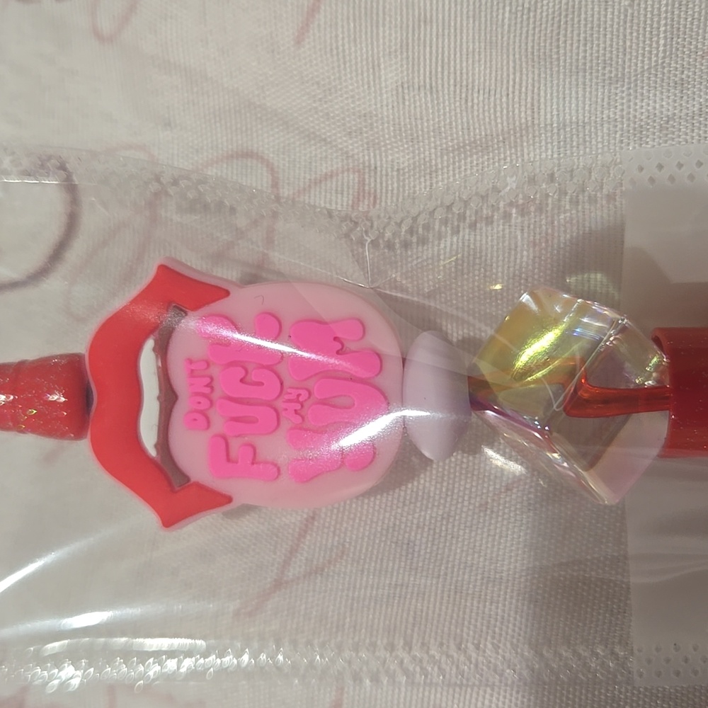 Red and White Lip (Badword) Pen with Extra Ink